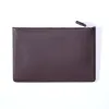 Pouch with Zip, Kollektion 1977, leather, brown
