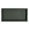 Leather tray, deer leather, 24 x 12 cm, dark green
