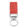 Key Ring, stingray leather, coral