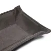 Valet tray rectangular, suede leather, 32 x 13 cm, lava - 4