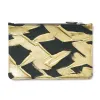 Zip Pouch – Black/Gold Leather