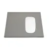 Mouse Mat, leather, 28 x 25 cm, grey