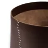 Wastepaper Basket, leather, H  30 cm, D 38 cm, braun - 3