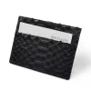 Card Wallet, 4 cc, python leather, flat., black - 4