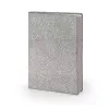 Notebook A5, leather, Silver, dotted