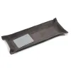 Valet tray rectangular, suede leather, 32 x 13 cm, lava - 2