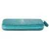 Wallet with Zip, stingray leather, large, turquoise - 2