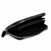 Wallet with Zip, python leather, large, black - 3