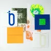 Greeting card set Happy Birthdays Square with 8 folding cards - 2