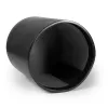 Round wastepaper bin, leather, H 30 cm, D 24 cm, black - 4