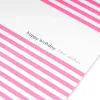 Greeting card Birthday Stripes neon pink - 2