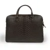 Briefcase, python leather, dark brown - 2