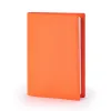 Book cover for DIN A5 books, leather, orange