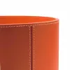Round wastepaper bin, leather, H 30 cm, D 24 cm, orange - 2