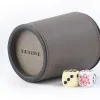 Dice Cup Shaker, leather, smoke - 2