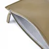 Pouch with Zip, Kollektion 1977, leather, olive green - 2