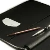 Writing folder with zip A4, leather, black - 4