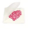 Pink Feather Heart Deckle-Edge Greeting Card - 3