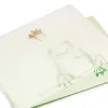 Greeting card frog king green  crown gold - 2