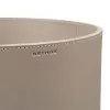 Round wastepaper bin, leather, H 30 cm, D 24 cm, taupe - 3
