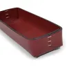 Pen Tray Stitch, leather, narrow, burgundy - 4