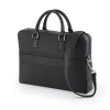 Adri leather briefcase – slim, black - 2