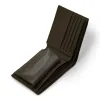 Wallet with Coin Pocket, stingray leather, dark brown - 2