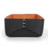 Pen Tray Stitch, leather, wide, black/orange - 2