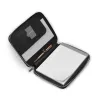 Writing folder with zip A5, leather, black - 4