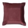 Valet tray square, suede leather, 20 x 20 cm, bordeaux