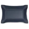 Valet tray rectangular, leather, 21 x 15 cm, dark blue