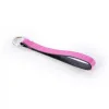 Key ring, leather, neon pink
