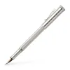 Graf von Faber-Castell Classic Fountain Pen – Silver, Broad Nib (B) - 2