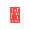 Greeting card Happy X-Birthday red
