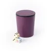 Dice Cup Shaker, leather, purple