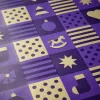 Wrapping paper christmas squares purple, 50x70 cm, 3 sheets - 3