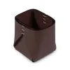 Pen Holder Stitch, leather, square, dark brown - 5