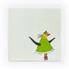 Greeting card Chantalle pearl  green