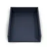 A4 letter tray, leather, dark blue
