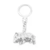 Key chain Wild Boar, 925 sterling silver