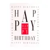 Wrapping paper Happy B-Day white 50 x 70 cm, 3 sheets