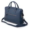 Briefcase Adri, leather, dark  blue