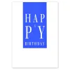 Birthday card Happy X-Birthday blue A5