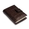 Pocket Planner, alligator-embossed leather, dark brown - 3