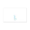 Greeting card zebra light blue mini