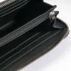 Wallet with Zip, stingray leather, large, black - 4