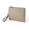 Adri Zip Pouch – Taupe Leather