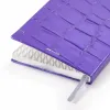 Notebook A5, leather, Violet, dotted - 2
