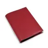 Book cover for DIN A5 books, smooth leather, dark red - 5