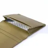 Card Wallet, 3 cc, Koll. 1977, leather, bifold, olive green - 3